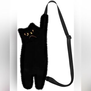 Plush Cat Crossbody Bag  NWT